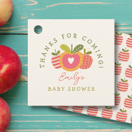 Whimsical Apple Theme Herfst Baby shower Bedankt Bedankjes Labels