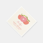 Whimsical Apple Theme Herfst Baby shower roze rood Servet (Hoek)