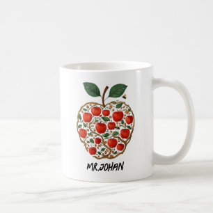 Whimsical Apple Tree illustratie met bijen en wijn Koffiemok