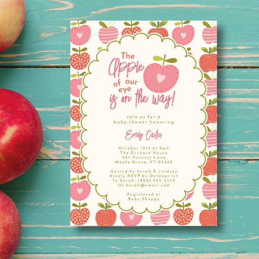 Whimsical Apple van onze Eye Herfst Modern Pink Kaart