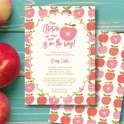 Whimsical Apple van onze Eye Herfst Modern Pink Kaart