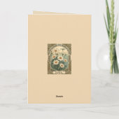 Whimsical April Blooms Art Nouveau Design Kaart (Achterkant)