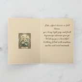 Whimsical April Blooms Art Nouveau Design Kaart (Binnen)