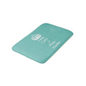 Whimsical Aqua Keep Calm Toilet Mat (Gekanteld)