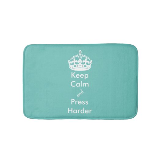 Whimsical Aqua Keep Calm Toilet Mat (Voorkant)
