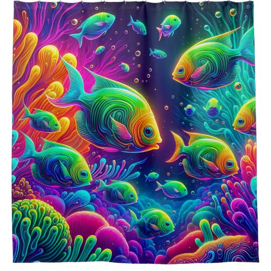 "Whimsical Aquatic Ballet" Douchegordijn (Voorkant)