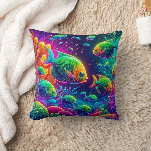 "Whimsical Aquatic Ballet" Kussen (Deken)