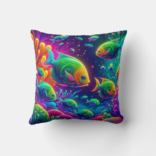 "Whimsical Aquatic Ballet" Kussen (Achterkant)