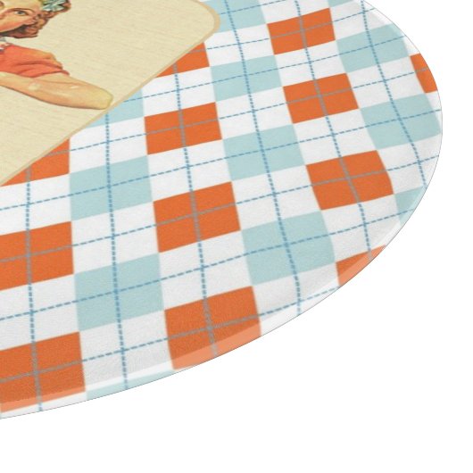 Whimsical Argyle  Cook Snijplank (Hoek)