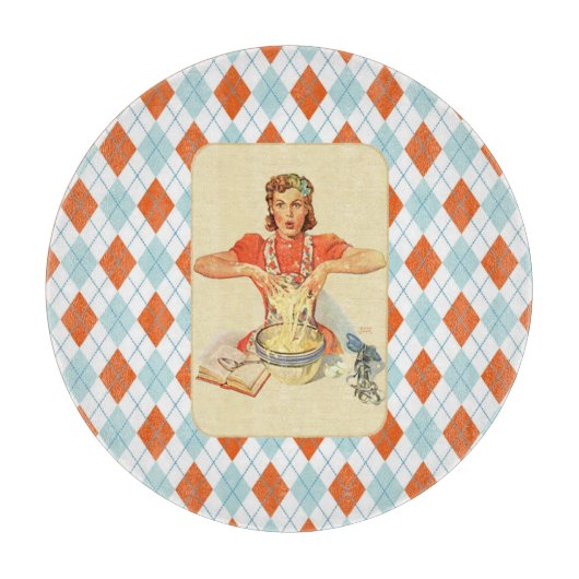 Whimsical Argyle  Cook Snijplank (Voorkant)