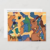 Whimsical Art Animal Boerderij Post Card van PiCas Briefkaart (Voorkant / Achterkant)