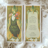 Whimsical Art Deco Duck Wedding Menu Kaart
