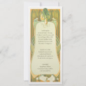 Whimsical Art Deco Duck Wedding Menu Kaart (Voorkant)