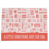 Whimsical Art levert koraalrood patroon creatief Groot Cadeauzakje (Voorkant)