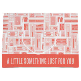 Whimsical Art levert koraalrood patroon creatief Groot Cadeauzakje