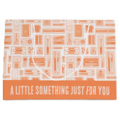 Whimsical Art levert Oranje patronen creatief Groot Cadeauzakje (Voorkant)