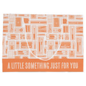 Whimsical Art levert Oranje patronen creatief Groot Cadeauzakje (Achterkant)