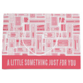 Whimsical Art levert roze patroon creatief Groot Cadeauzakje (Voorkant)