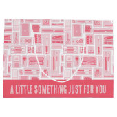 Whimsical Art levert roze patroon creatief Groot Cadeauzakje (Achterkant)