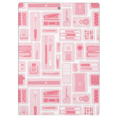 Whimsical Art levert roze patroon monogram Klembord (Achterkant)