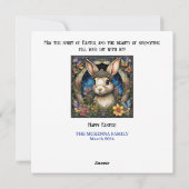 Whimsical Art Nouveau Bunny Pasen Feestdagenkaart (Achterkant)