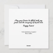 Whimsical Art Nouveau Muzikant Konijn Pasen Feestdagenkaart (Achterkant)