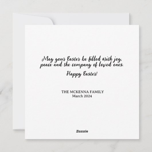 Whimsical Art Nouveau Muzikant Konijn Pasen Feestdagenkaart (Achterkant)