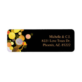 Whimsical Art Nouveau Trees Wedding Address Etiket
