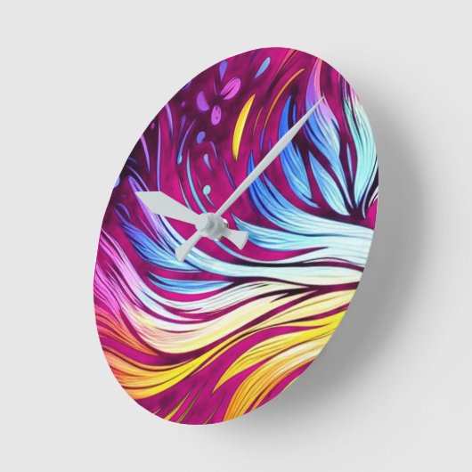 Whimsical Art on an 8"  Ronde Klok (Hoek)