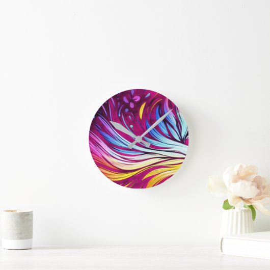 Whimsical Art on an 8" Ronde Klok (Huis)