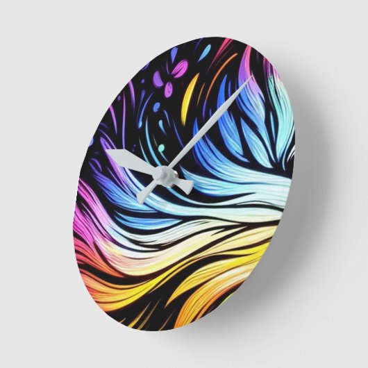 Whimsical Art on an 8"  Ronde Klok (Hoek)