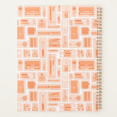 Whimsical Art Supplies Patroon Perzik Sinaasappel Planner (Achterkant)