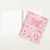 Whimsical Art Supplies patroon roze Planner (Display)