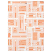 Whimsical Art Supplies Peach Sinaasappel Monogram Klembord (Achterkant)