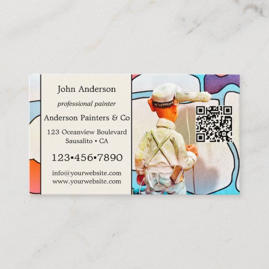 Whimsical Artistic Painter Visitekaartje (Voorkant)