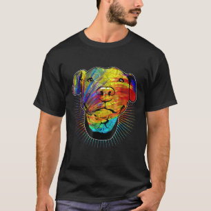 Whimsical Artistic Psychedelic Pitbull T-shirt