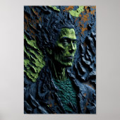 Whimsical artistiek 3D Indrukwekkend schilderij Un Poster (Voorkant)