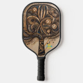 Whimsical artistiek ontwerp op Pickleball Board Paddle (Achterkant)