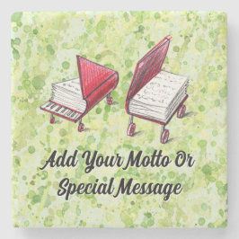 Whimsical: Artistieke boekschetsen op Limoen Stenen Onderzetter