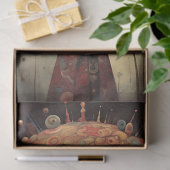 Whimsical artistieke kosmische florale fantasie de tissuepapier (Geschenk)