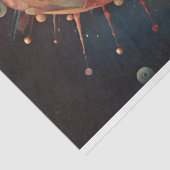 Whimsical artistieke kosmische florale fantasie de tissuepapier (Detail)