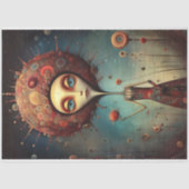 Whimsical artistieke kosmische florale fantasie de tissuepapier (Voorkant)