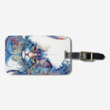 Whimsical, artistieke psychedelische kat Bagagelab