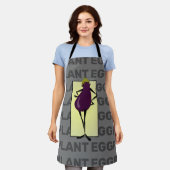 WHIMSICAL AUBERGINE KARAKTER ILLUSTRATIE SCHORT (Gedragen)