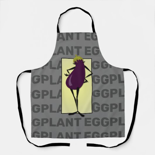 WHIMSICAL AUBERGINE KARAKTER ILLUSTRATIE SCHORT (Voorkant)