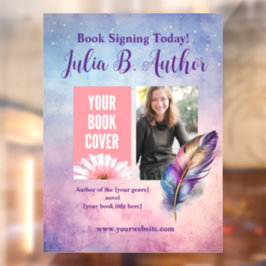 Whimsical Auteur Boek Signing Raamsticker