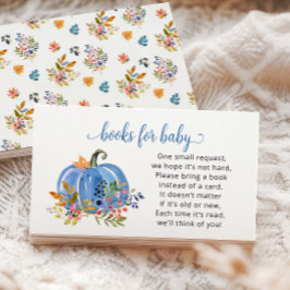 Whimsical Autumn Baby Shower Book Request Card Informatiekaartje