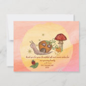 Whimsical Autumn Fairy Baby shower Bedankt Opmerki (Achterkant)