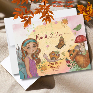 Whimsical Autumn Fairy Baby shower Bedankt Opmerki
