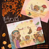 Whimsical Autumn Fairy Baby shower Bedankt Opmerki